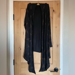 Sseko Black and Gold Open Front convertible, reversible Cardigan